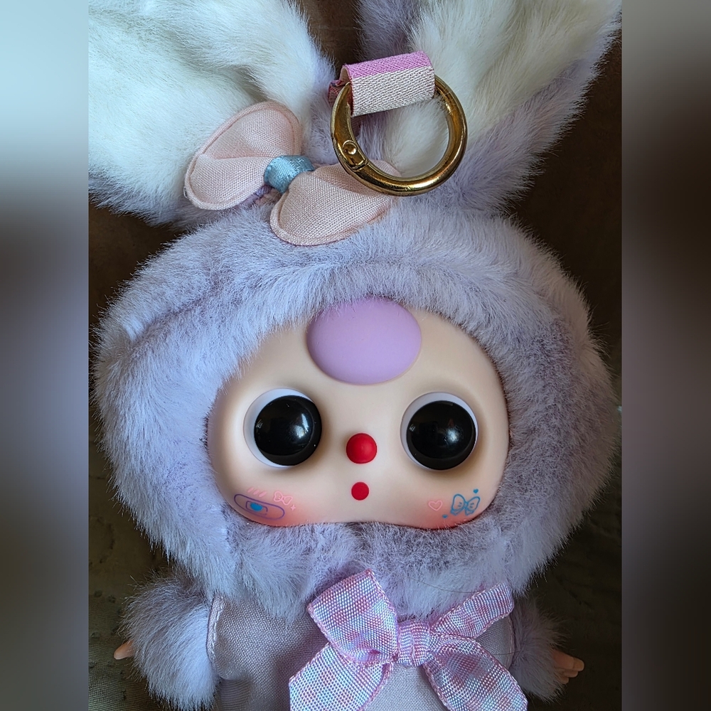 Adorable Plush Bunny Doll with Pink Accents